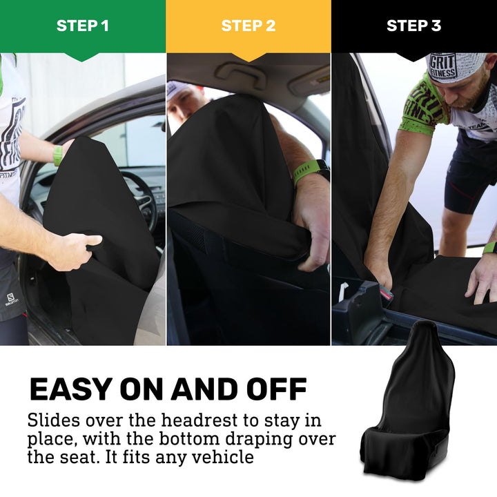 UltraSport SeatShield - Waterproof Car Seat Protector - Black