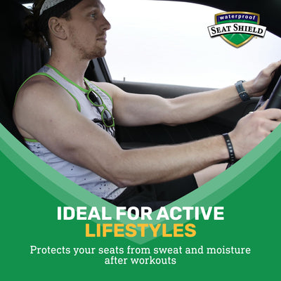 EliteSport+ Non-Slip Waterproof Seat Cover - Black