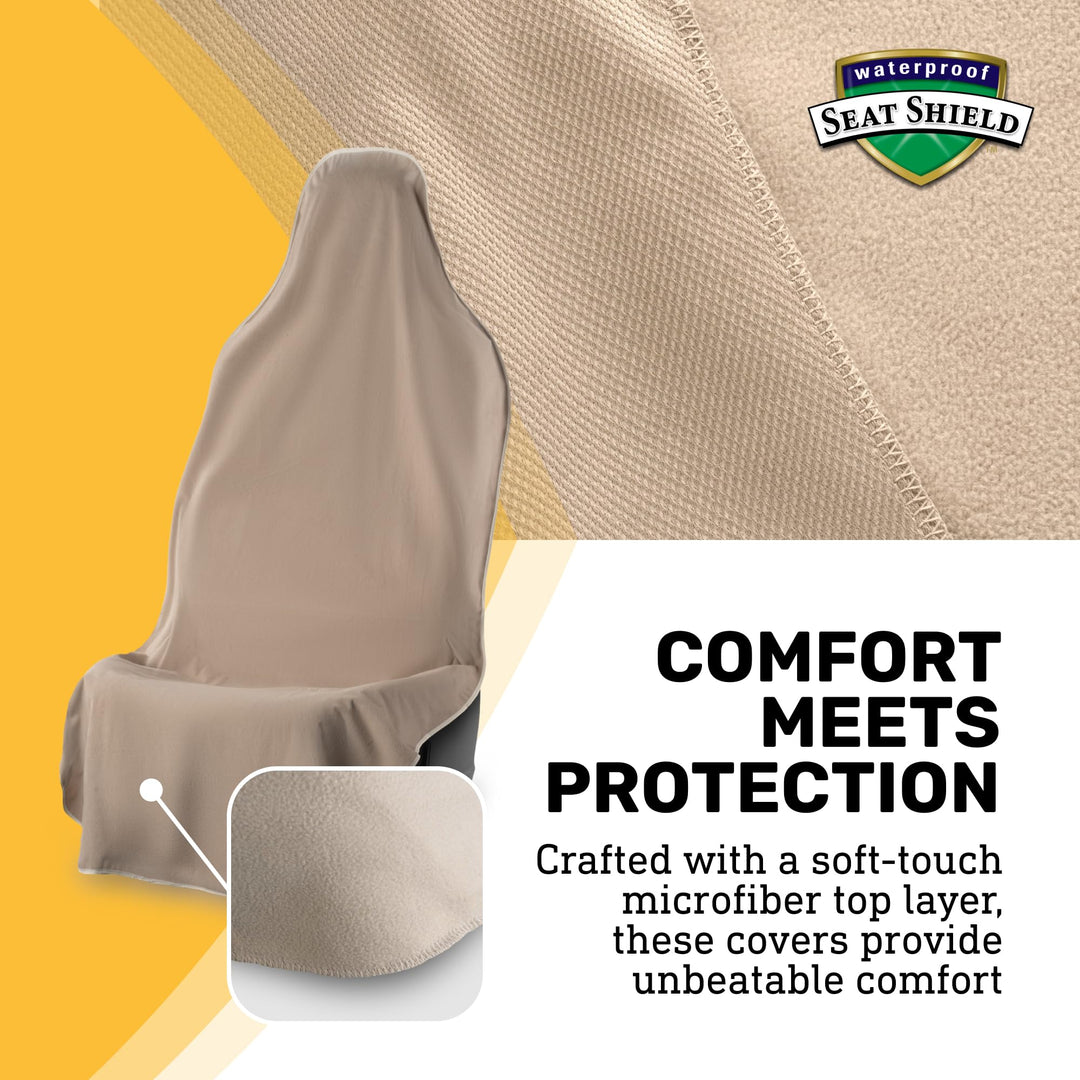 UltraSport SeatShield - Waterproof Car Seat Protector - Tan