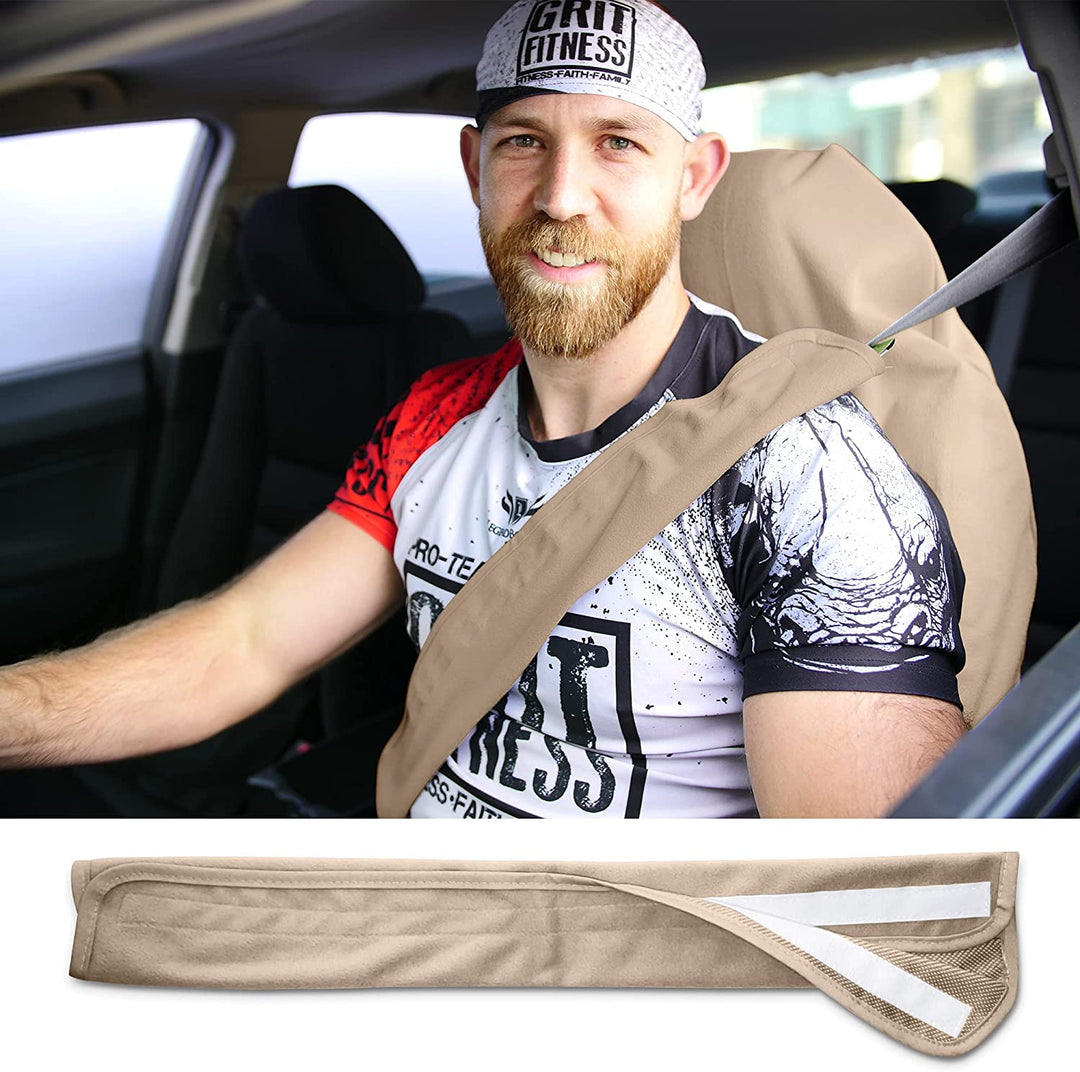 Seat Belt Cover - Tan (2-Pack)