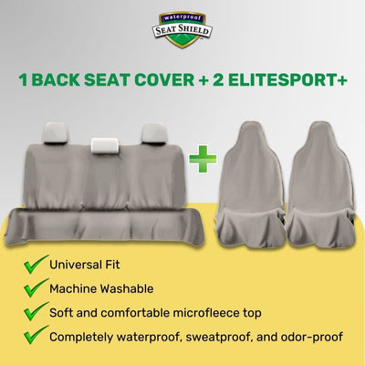 Back Seat (Gray) + 2 EliteSports (Gray) Bundle
