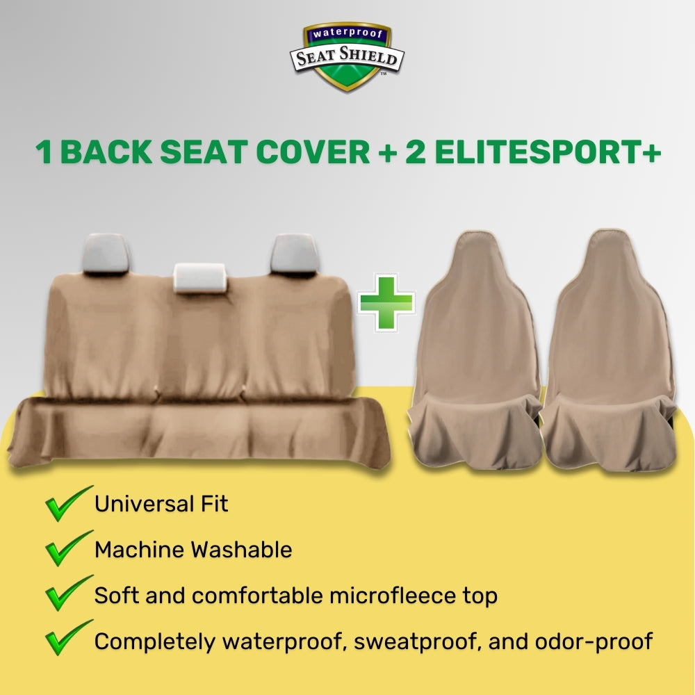 Back Seat (Tan) + 2 EliteSports (Tan) Bundle