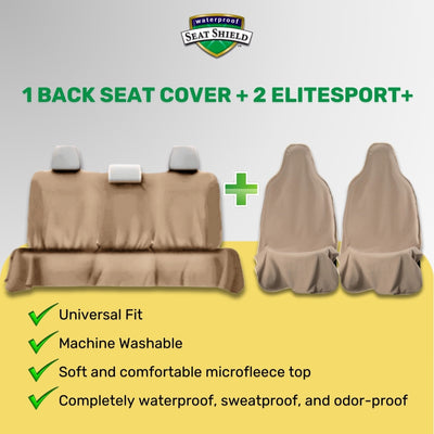 Back Seat (Tan) + 2 EliteSports (Tan) Bundle
