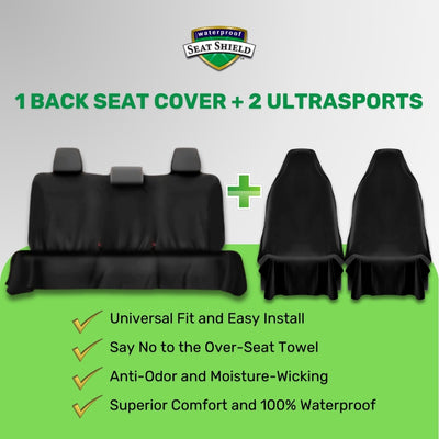 Back Seat (Black) + 2 UltraSports (Black) Bundle