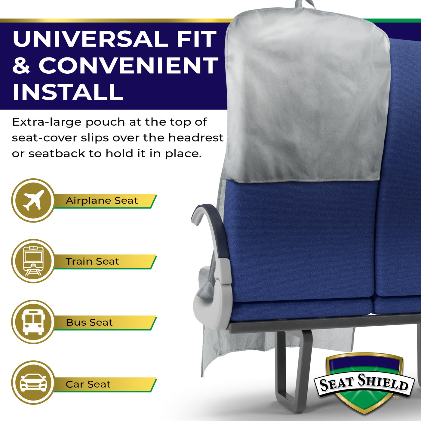 Easy to Install - Seatshield disposable Seat Cover 2 Pack