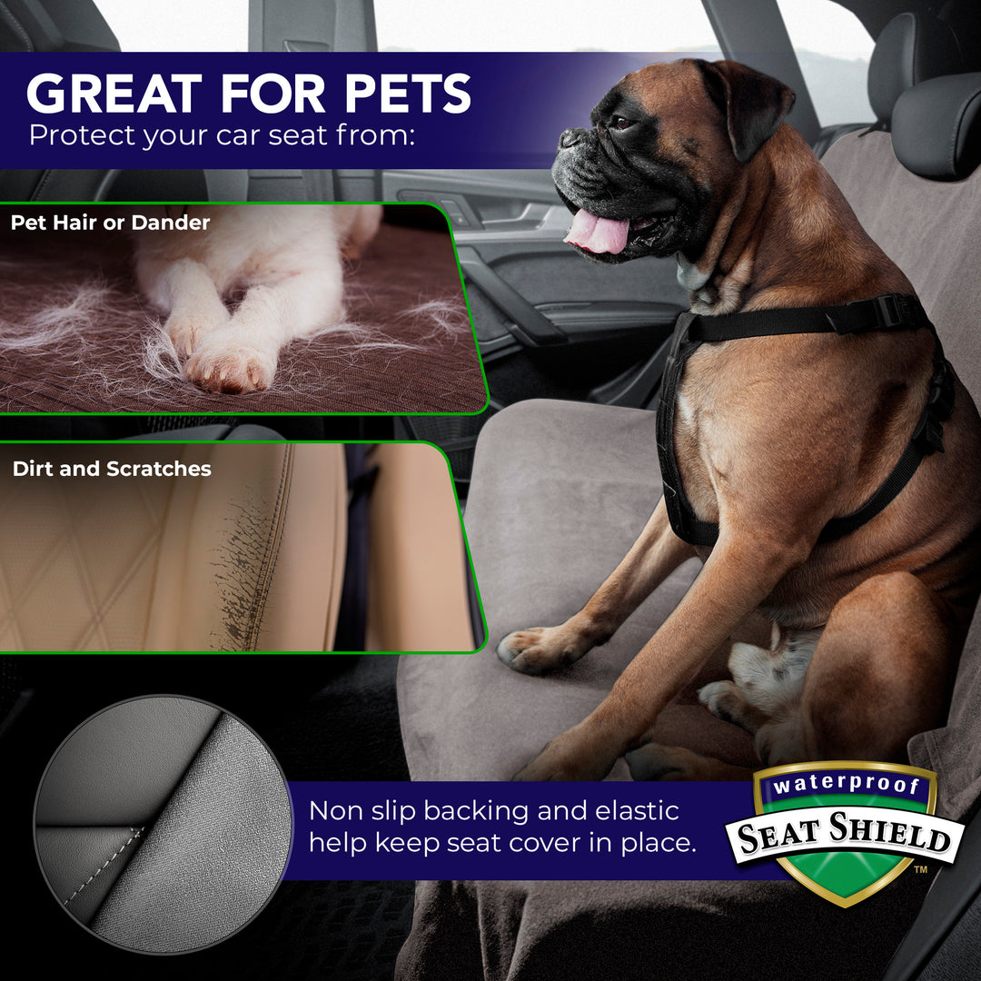 Waterproof Car back seat cover for pets by Seatshield