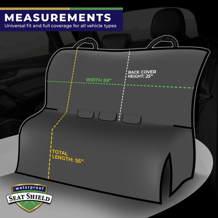 Seatshield Back Seat Cover for Dogs - Black