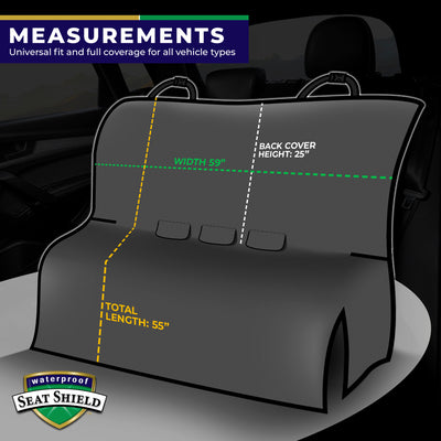 Seatshield - Waterproof Back Seat Cover Measurements